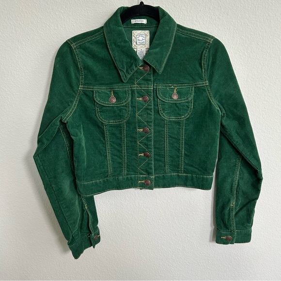 Old Navy Jackets & Blazers - Vintage Women’s Old Navy Green Corduroy Jacket (Blue jeans Brand) Size: Small